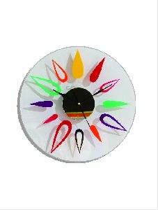 Colorful Drops Round Wall Clock