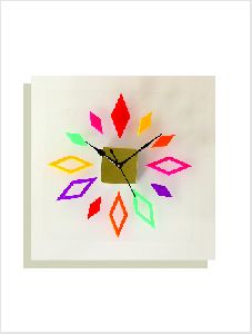 Colorful Drops Square Wall Clock