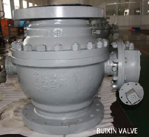 cast steel wcb 2pc trunnion mounted ball valve