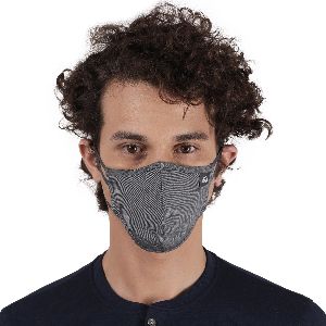 MOBIUS Elite Premium Reusable Mask Dark Grey-Denim Blue-M/L