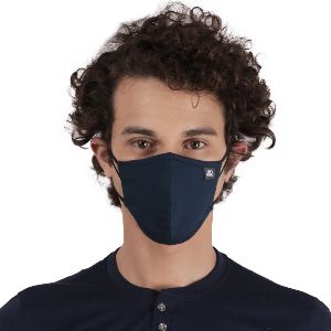 MOBIUS Elite Premium Reusable Mask Navy Blue-Dark Grey-M/L