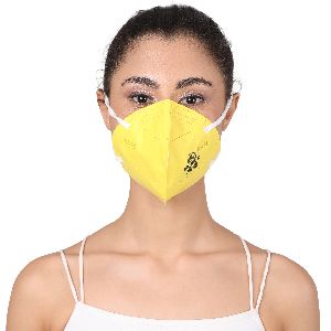 MOBIUS Ultrasoft KN 95 Mask Yellow Without Valve-Free Size