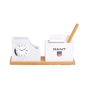 Table Clock Pen Stand