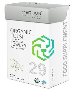Merlion Naturals Organic Tulsi Leaves Powder, Ocimum sanctum, 227gm