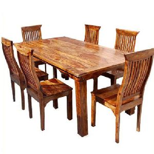 6 seater Wooden Dining Table Set