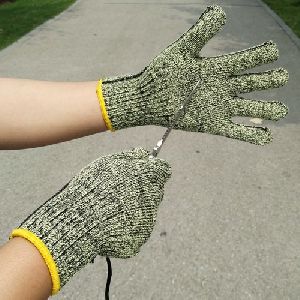 Safety Green Cut Resistant Knitted Hand Gloves