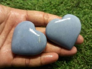 Angelite Puffy Heart