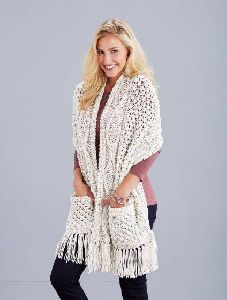 crochet stole with pocket