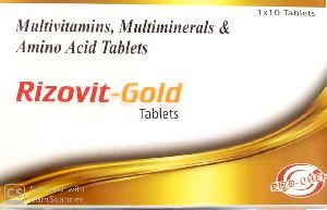 Rizovite gold tab