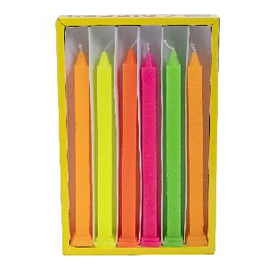 L.O.F Lords of Fashion Set of 6 Multicolor Wax Candle (Pack of 2)