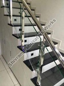 stainless steel stair glass railing