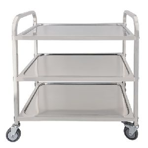 Stainless steel utility trolley