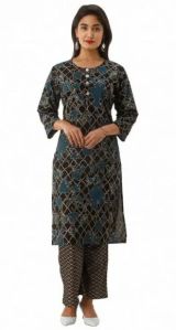 Navy Blue Kurti With Pant