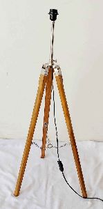 Teak Wood Original Tripod Floor Lamp Stand