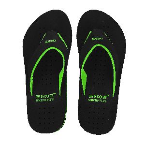 Black Green Ladies Slippers