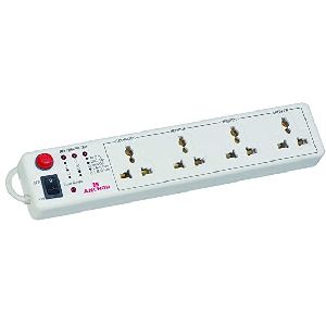 Anchor by Panasonic 6A Spike Guard 4-Way Universal Socket with Single Switch 250V (White)