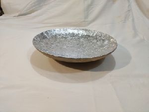 Aluminium Wooden Pedestal Bowl