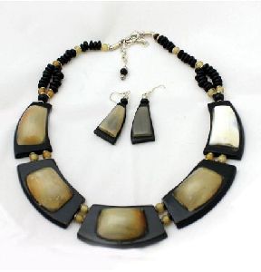 Woven Brass Tri-Metal Necklace Set