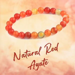 Certified Red Agate Bracelet