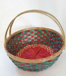 10 Inch Colored Circular Bamboo Basket