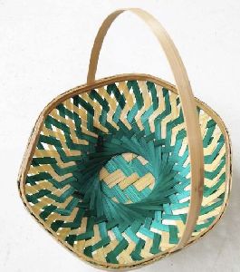 7 Inch Hexagon Bamboo Basket