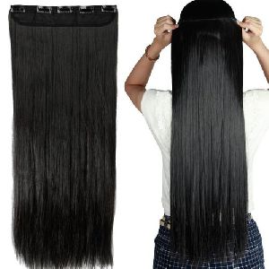 Black Clip in Hair Extensions