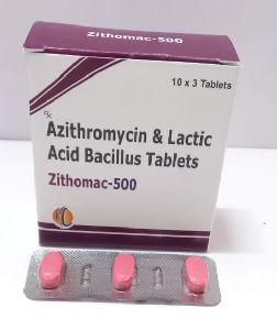 AZITHROMYCIN 500MG (LACTIC ACID BACILLUS 60 MILLION SPORES)