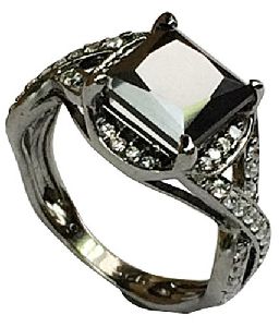 Black Moissanite Ring