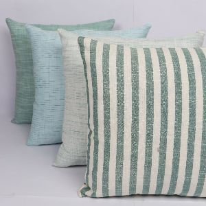 Square EXCLUSIVE PURE COTTON KHADI CUSHION COVER, For Bed, Chairs, Sofa, Style : PRINTED