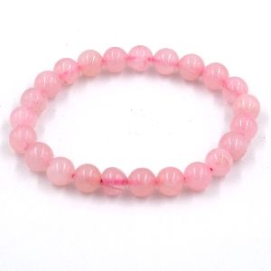 Natural Pink Rose Quartz 8mm Beads Gemstone Bracelet