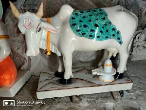Marble Kamdhenu Cow Statue