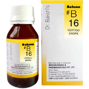 Baksons B-16 - vertigo drop - homeopathy drop