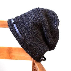 Leather Crochet Hat
