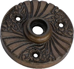 black textured cast iron bell push