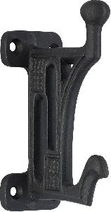 Decorative Matte Black Cast Iron Coat Hook