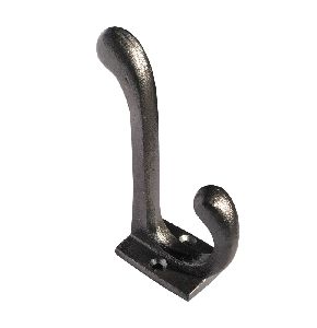 Matte lacquered cast iron coat hook