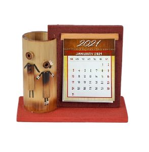 Wooden Bamboo Table Calendar