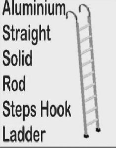 Aluminium Straight Solid Rod Steps Hook Ladder