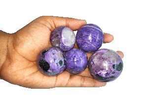 Natural Charoite spheres gemstone