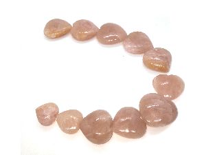 Natural Morgonite Hearts Gemstones