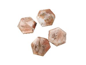 Natural Pink scolecite Hexa Gemstone
