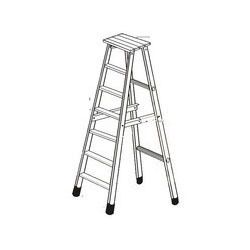 Aluminum Folding Flat Step Ladder