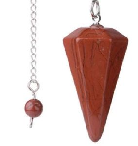 Red Jasper Agate Faceted Pendulum