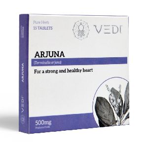 VEDI Arjuna Pure Herb Extract Tablets / 500mg / 100% Natural / Standardized to 10% Poly-phenols