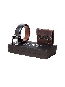 Leather belt wallet Accessory gift set