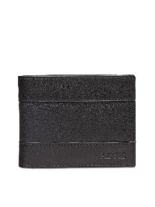 Men Black Solid Fold Wallet