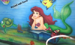 School Wall Cartoon Painting Services