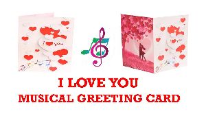 musical i love you valentine day greeting card