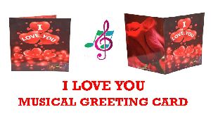 musical valentine day greeting card