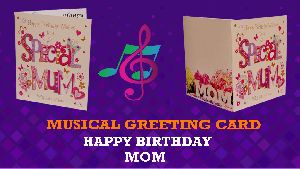 Musical Voice Singing Greeting Card Happy Birthday to You for mummy, mom , Brother, Husband